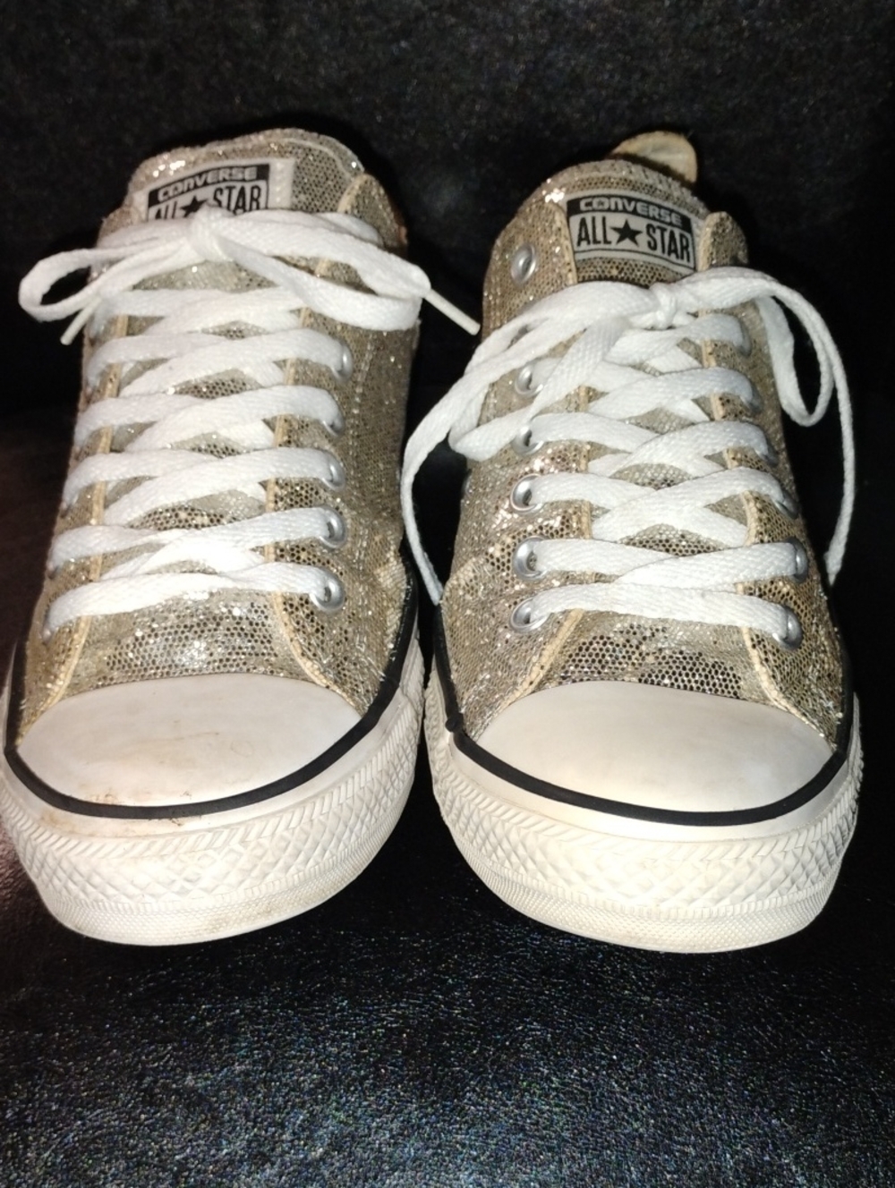 Converse All Star Low Top Sneakers in Gold and White